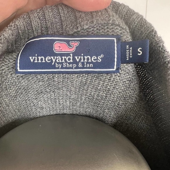 Vineyard Vines Gray Crew Neck 100% Cotton Sweater SZ S - Picture 4 of 8